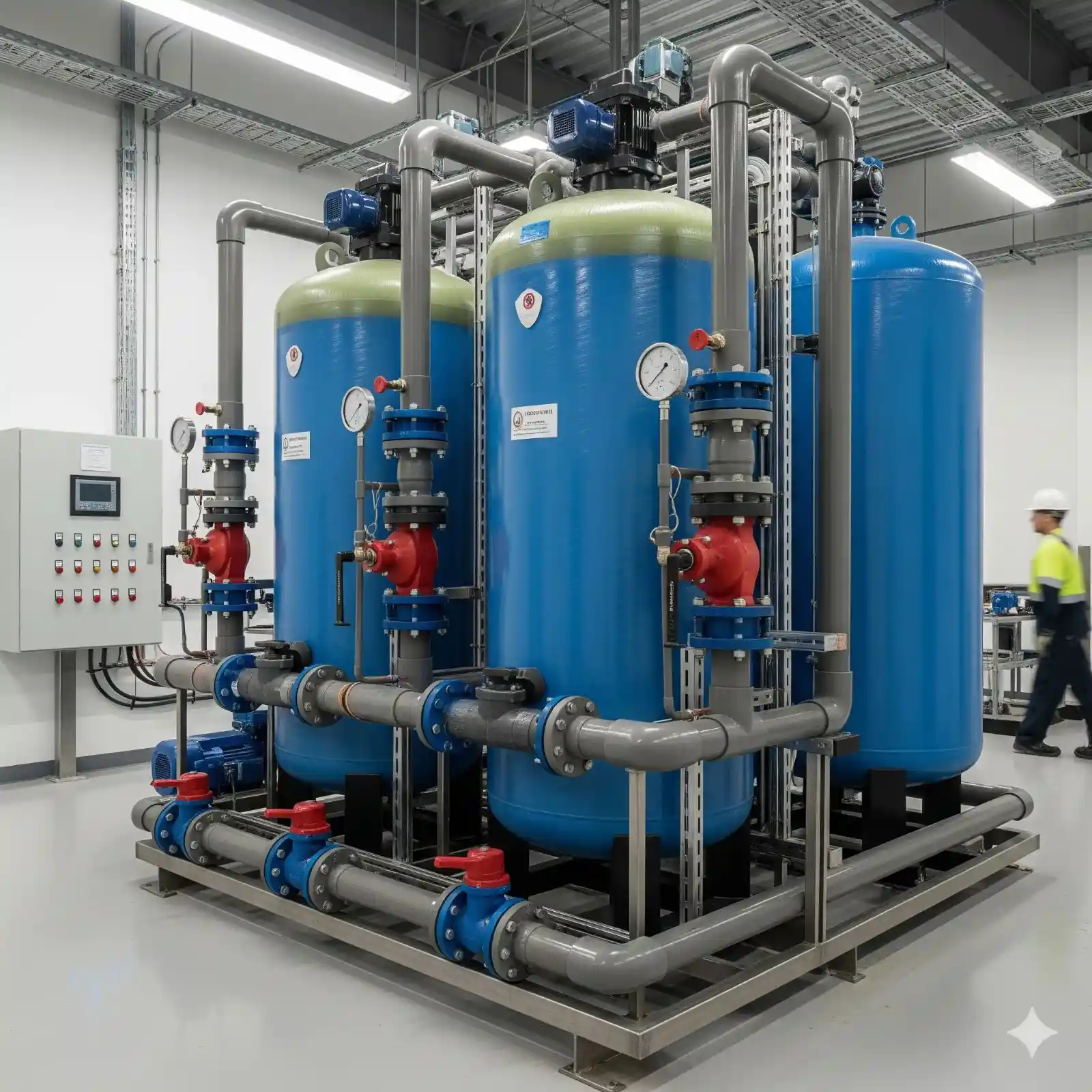 Multimedia filter installation in Dubai industrial facility