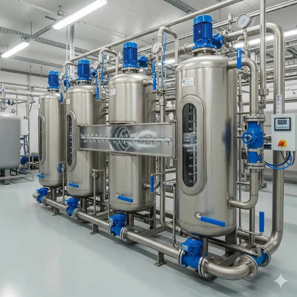 Self cleaning water filter installation in Dubai industrial plant