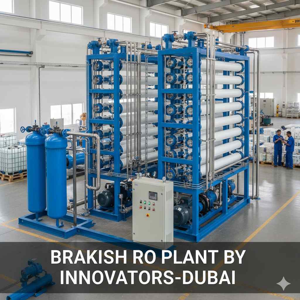 Brackish RO plant installation in Dubai industrial plant