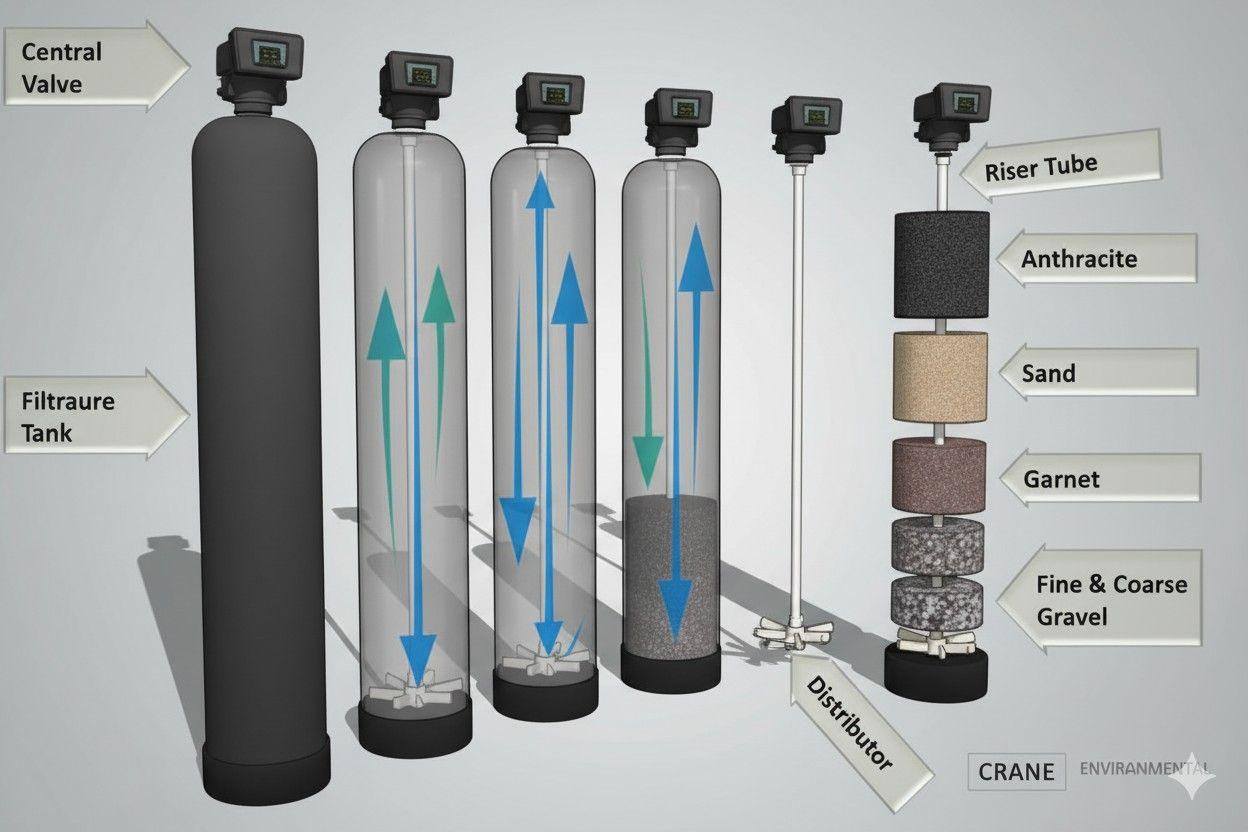 Multimedia filter system in Abu Dhabi industrial plant