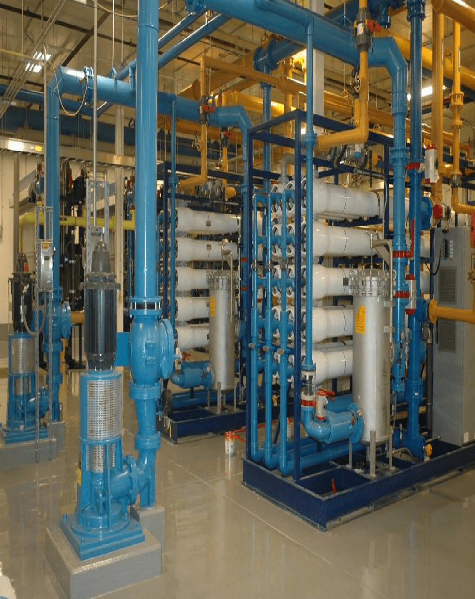 Brackish RO plant installation in Dubai industrial facility