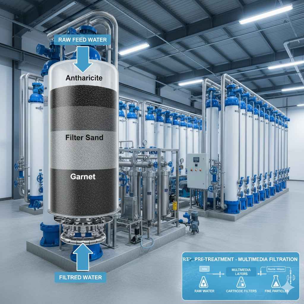 Industrial RO membrane installation in Dubai