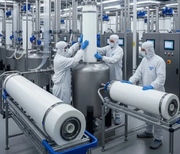 Industrial RO membrane installation in Dubai